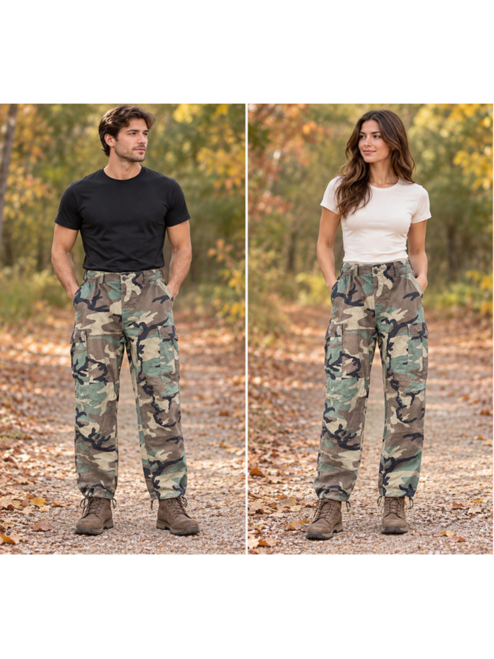Men's Unbranded Camouflage Cargo Pants Size M.